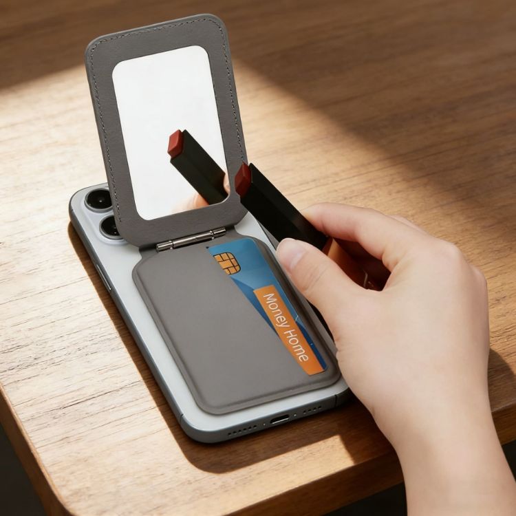 Picture of PU Magnetic Card Holder with Mirror