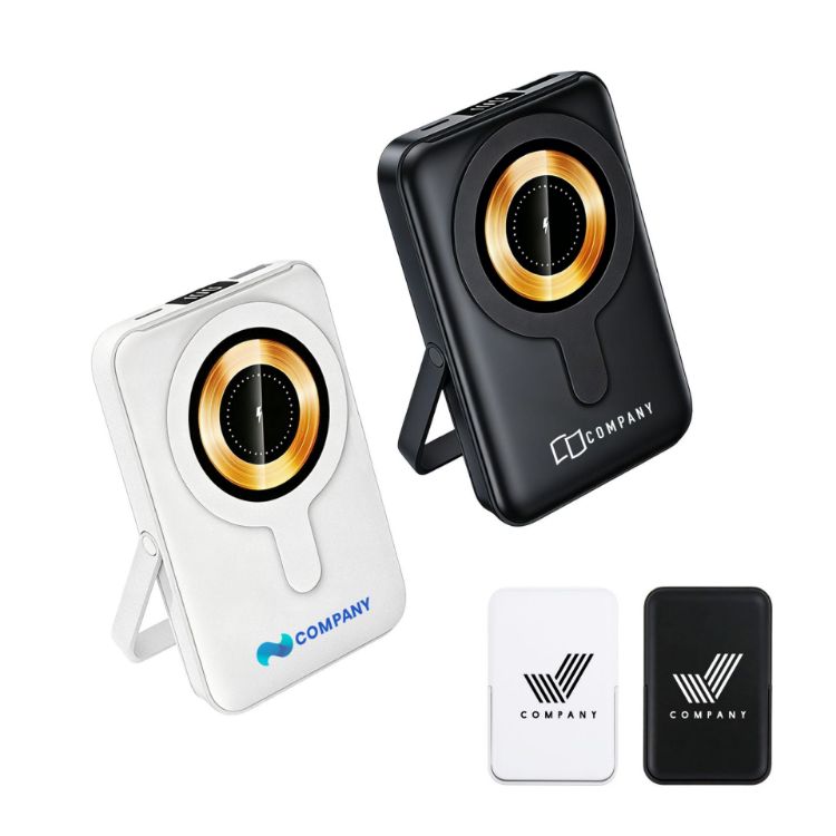 Picture of 10000mAh Magnetic Wireless  Power Bank with Phone Stand