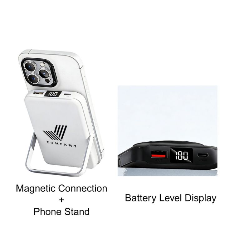 Picture of 10000mAh Magnetic Wireless  Power Bank with Phone Stand