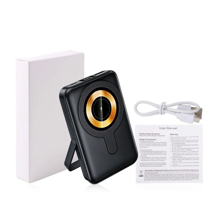 Picture of 10000mAh Magnetic Wireless  Power Bank with Phone Stand