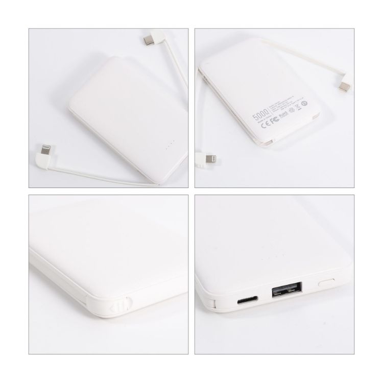Picture of 5000mAh Slim  Power Bank with Charging Cable