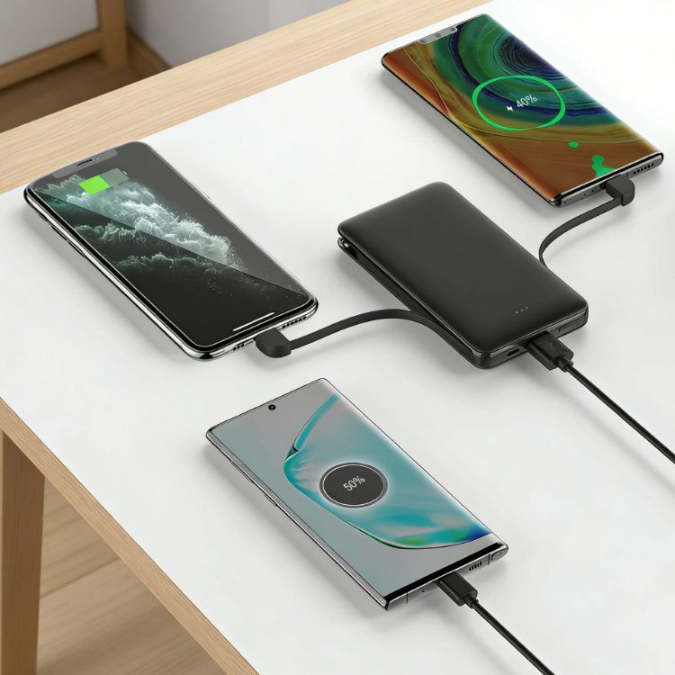 Picture of 5000mAh Slim  Power Bank with Charging Cable