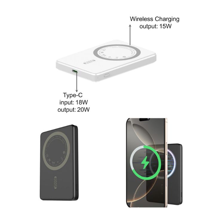 Picture of 5000mAh Magnetic Wireless  Power Bank