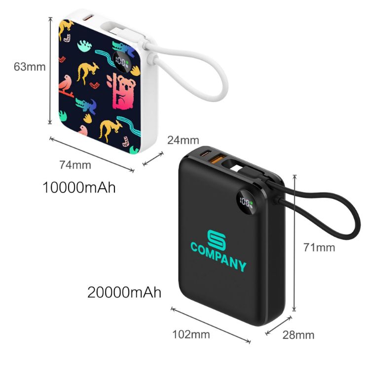 Picture of 10000mAh Power Bank with Charging Cable