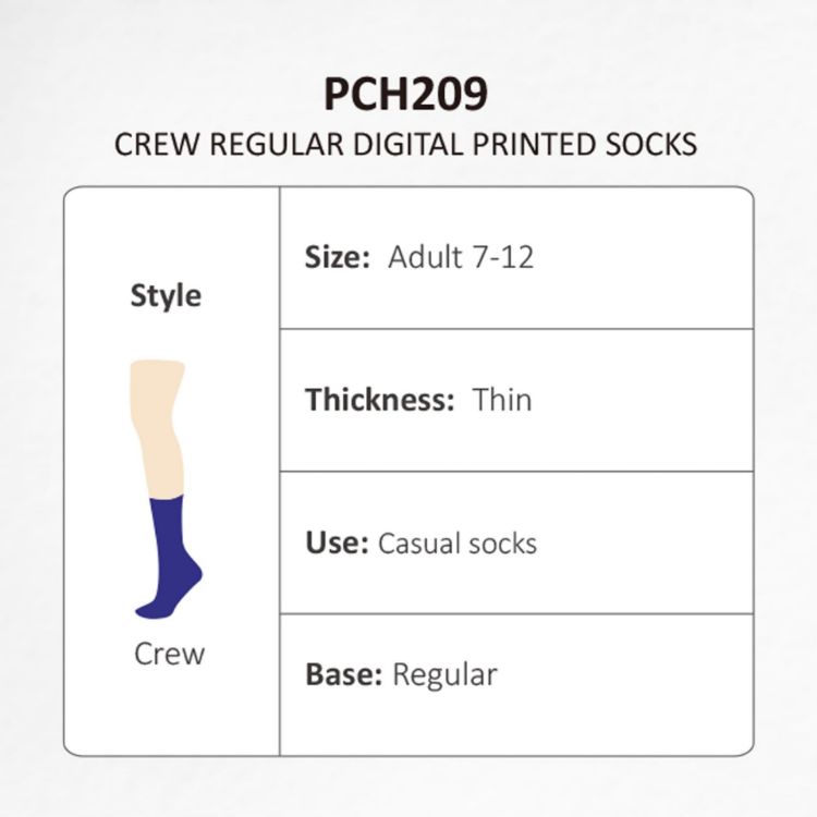 Picture of Crew Regular Digital Printed Socks