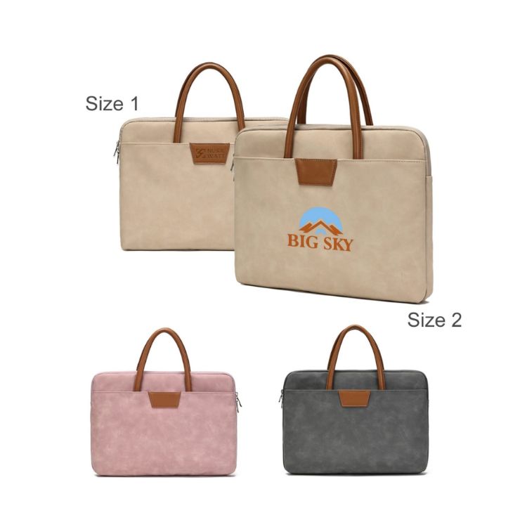 Picture of Suede PU Leather Laptop Bag