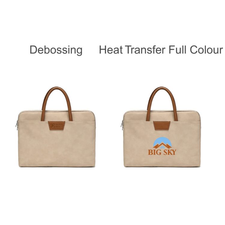 Picture of Suede PU Leather Laptop Bag