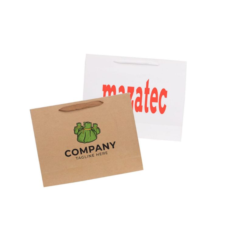 Picture of Small Crosswise Paper Bag with Rope Handle(180 x 140 x 80mm)