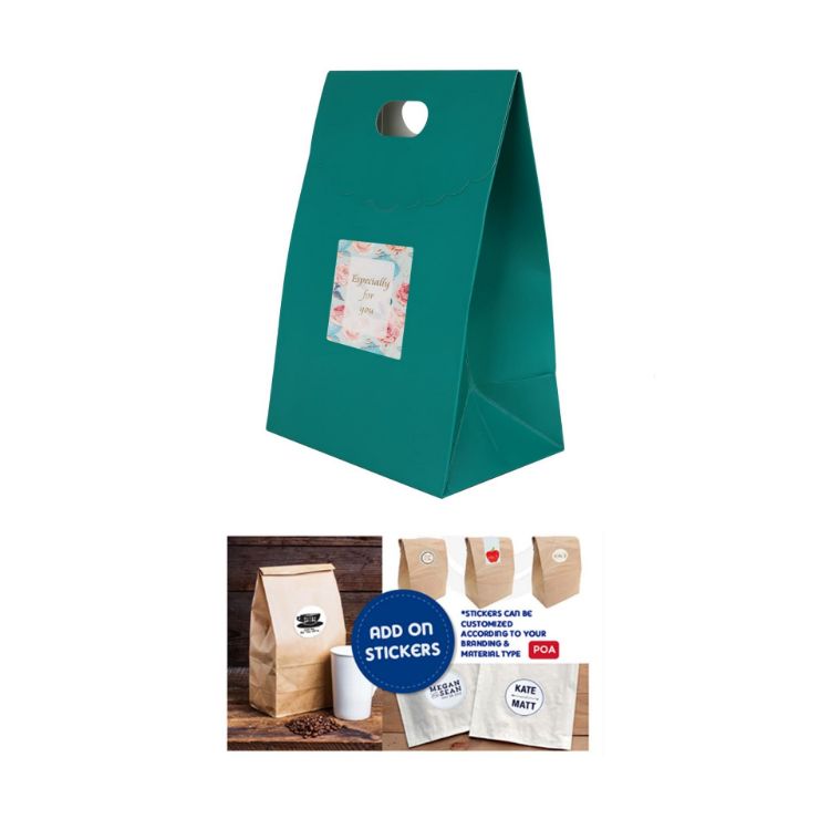 Picture of Die cut Handle Bag with Flap(150x220x100mm+80mm flap)