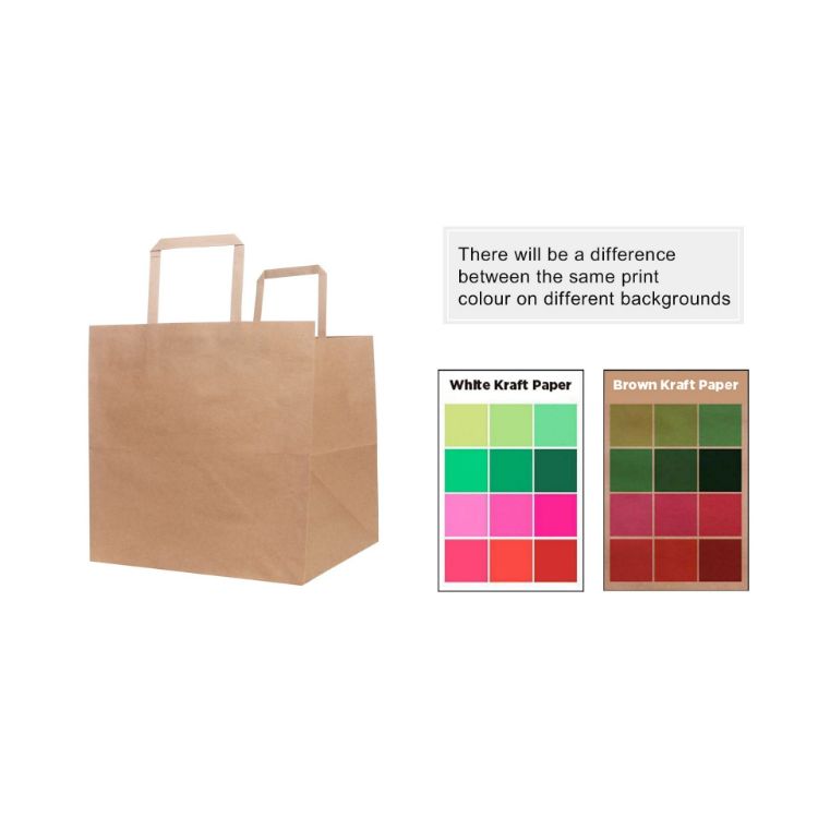 Picture of Flat Handle Kraft Paper Bag(250x250x250mm)