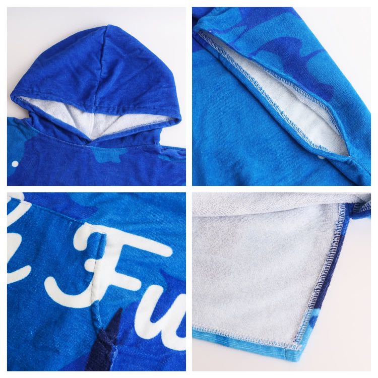 Picture of 100% Cotton Sublimation Hoody Towel Surf Poncho