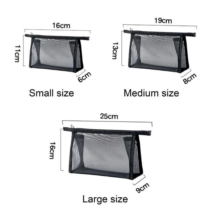 Picture of Nylon Mesh Triangular Cosmetic Bag