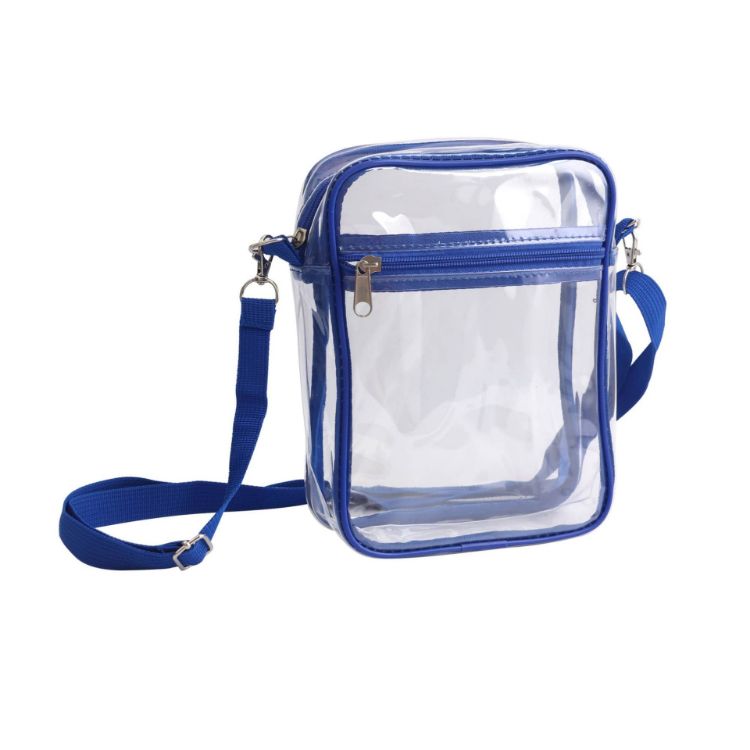 Picture of Clear Tote Bag with Zipper Closure Crossbody
