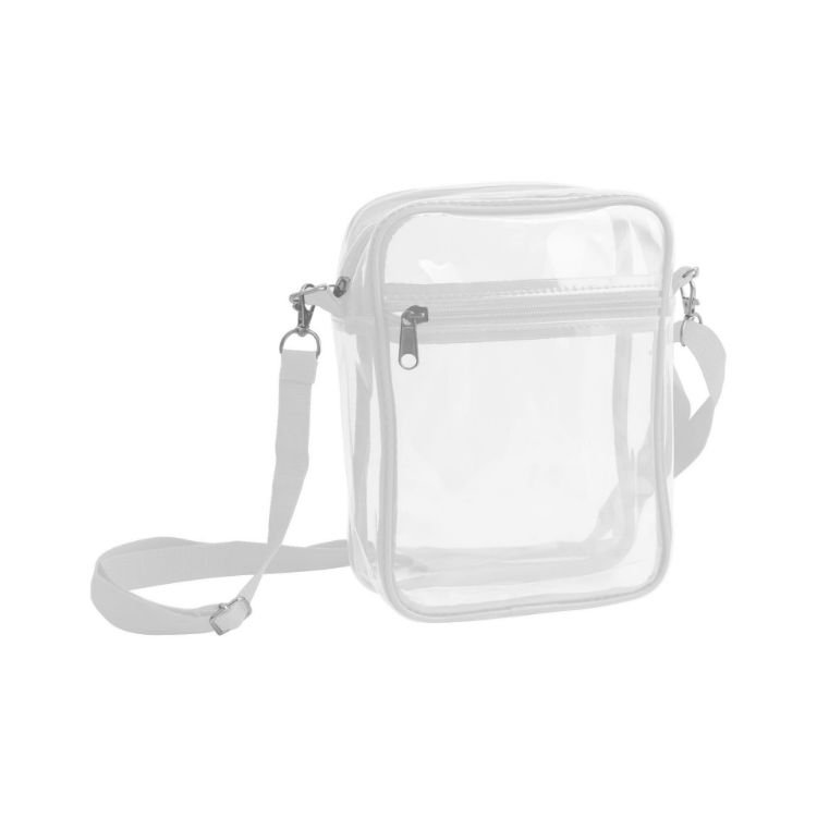 Picture of Clear Tote Bag with Zipper Closure Crossbody