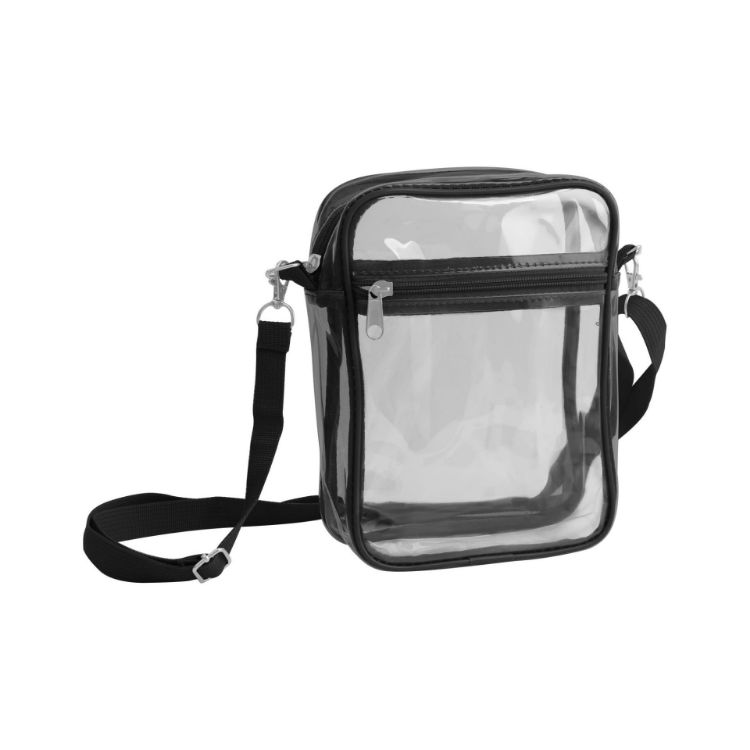 Picture of Clear Tote Bag with Zipper Closure Crossbody