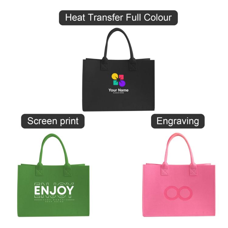 Picture of RPET Customizable Felt Tote Bag