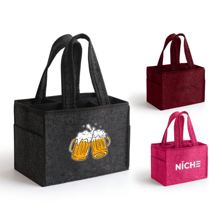 Picture of Felt Wine Tote Bag