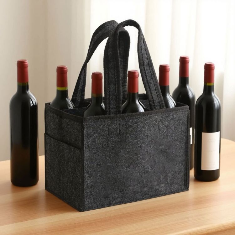 Picture of Felt Wine Tote Bag