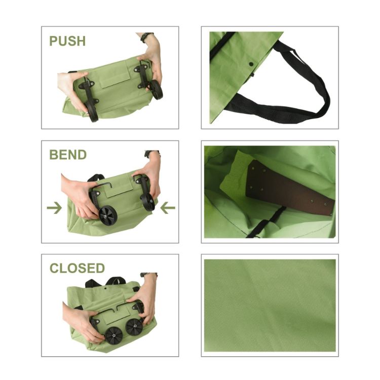 Picture of 2 in 1 Collapsible Shopping Trolley Bag