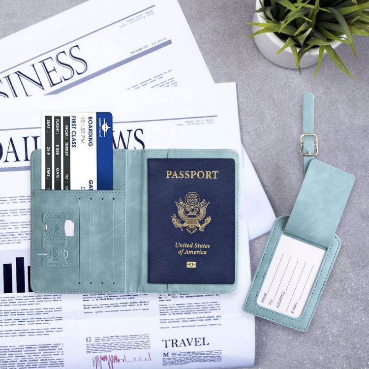 Picture of RFID Multifunctional PU Leather Passport Holder