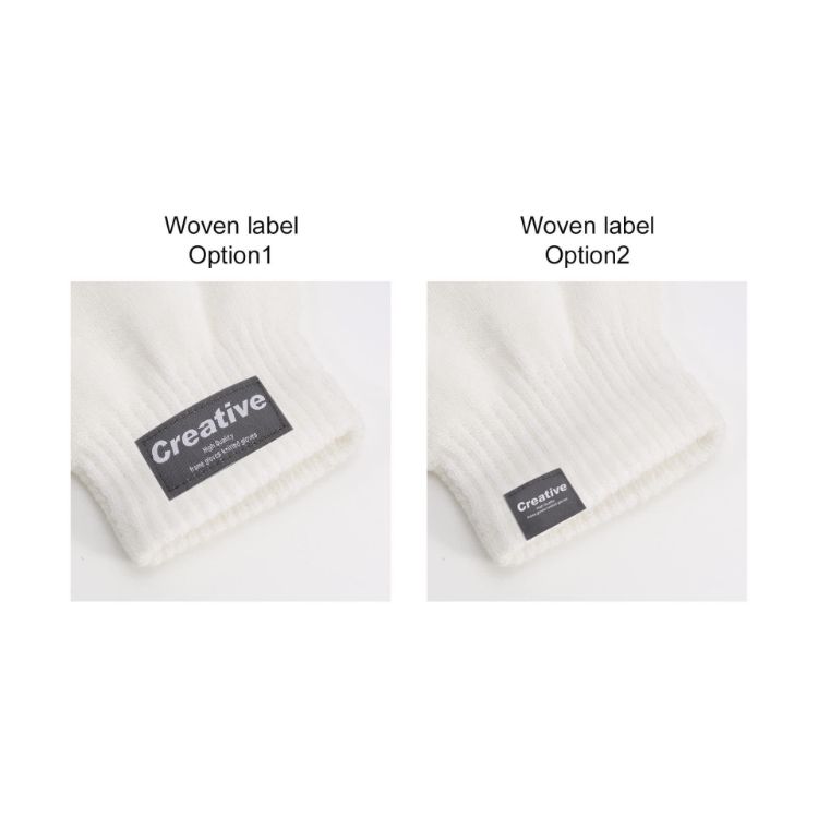 Picture of Adults Plain Knitted Gloves with Woven Label
