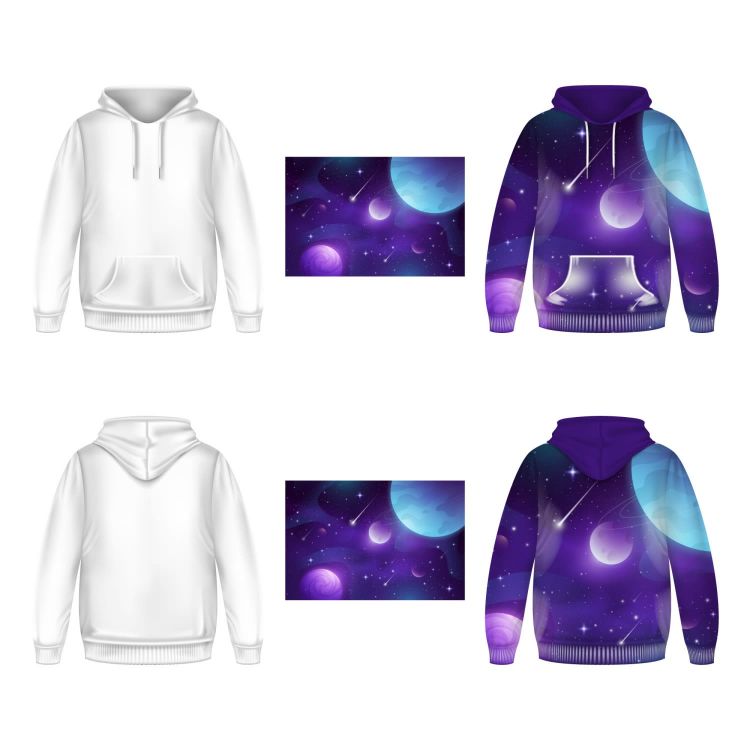 Picture of Unisex Adults Polyester Spandex Sublimated Hoodie With Pocket