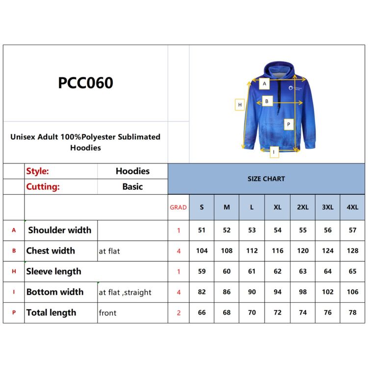 Picture of Unisex Adults Polyester Spandex Sublimated Hoodie With Pocket