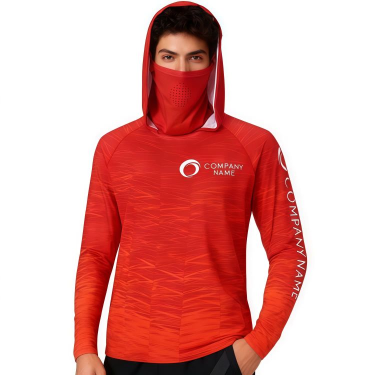 Picture of Men's Polyester Spandex Sublimated Sun Protection Hoodie