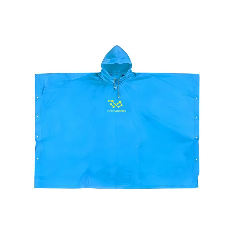 Picture of Reusable Adult PEVA Screen Print Rain Poncho
