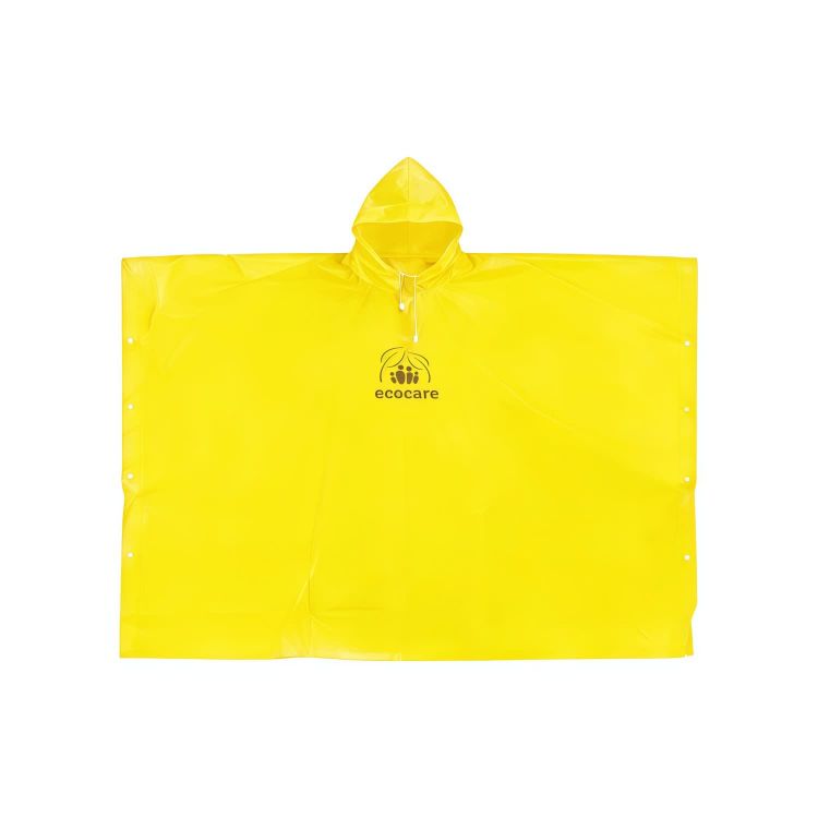 Picture of Reusable Adult PEVA Screen Print Rain Poncho