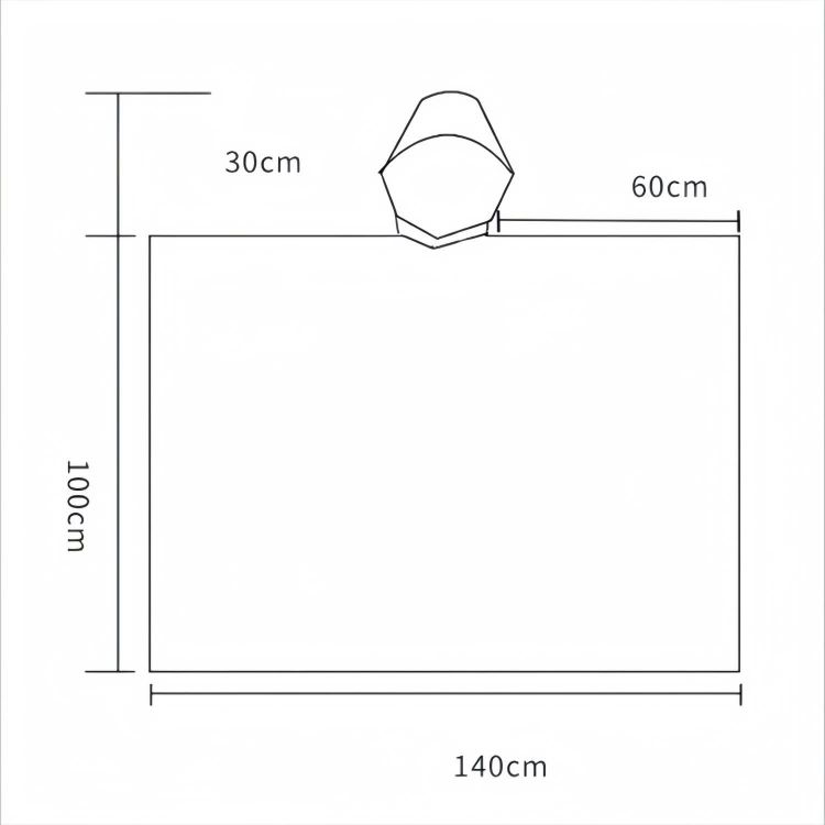 Picture of Reusable Adult PEVA Screen Print Rain Poncho
