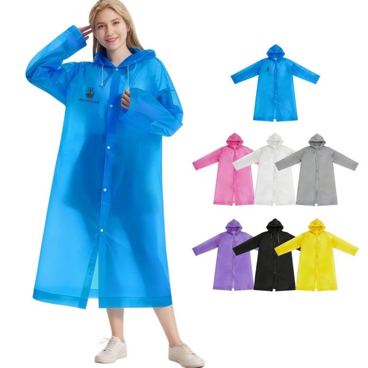 Picture of Reusable Adult PEVA Screen Print Raincoat