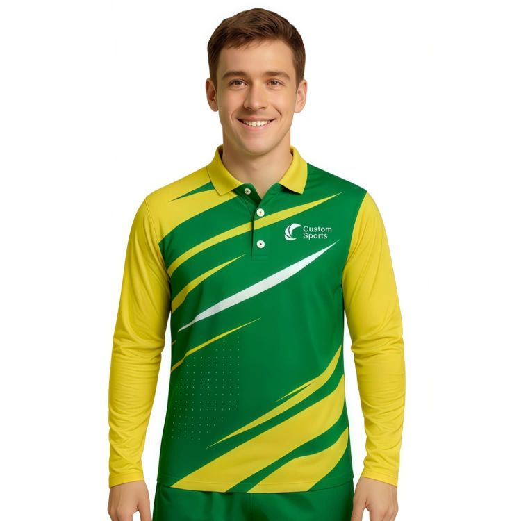 Picture of 100% Poly Micro Mesh Sublimated Basic Long Sleeves POLO