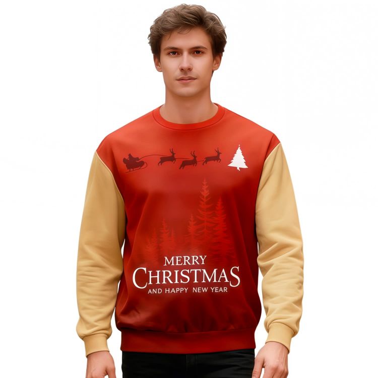Picture of Unisex Adults Polyester Spandex Sublimated Christmas Sweatshirts