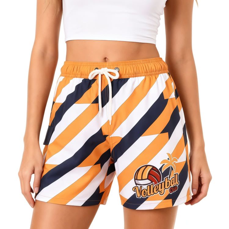 Picture of Women's Polyester Spandex Sublimated Board Shorts With Drawstring and Pocket