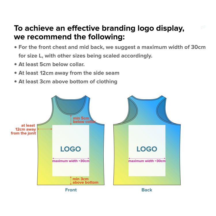 Picture of 100% Polyester Sublimated Sports Singlet
