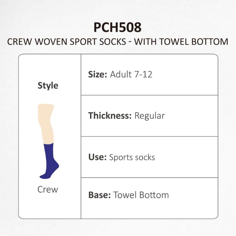 Picture of Crew Woven Sport Socks - With Towel Bottom