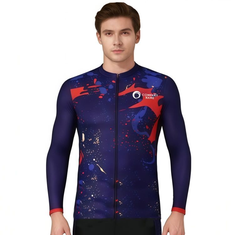 Picture of Men's Sublimated Long Sleeve Cycling Jersey