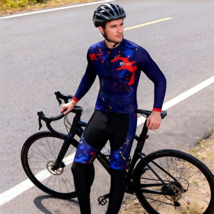Picture of Men's Sublimated Long Sleeve Cycling Jersey
