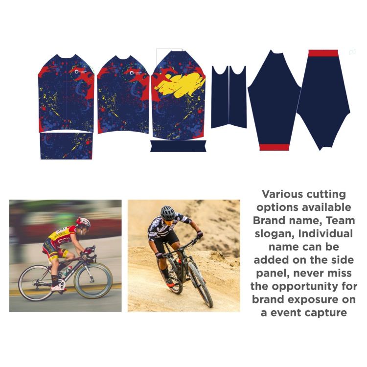 Picture of Men's Sublimated Long Sleeve Cycling Jersey