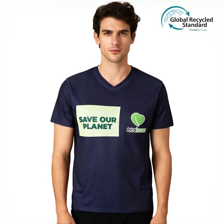 Picture of Unisex Adults RPET Sublimated V-collar Tee Shirt