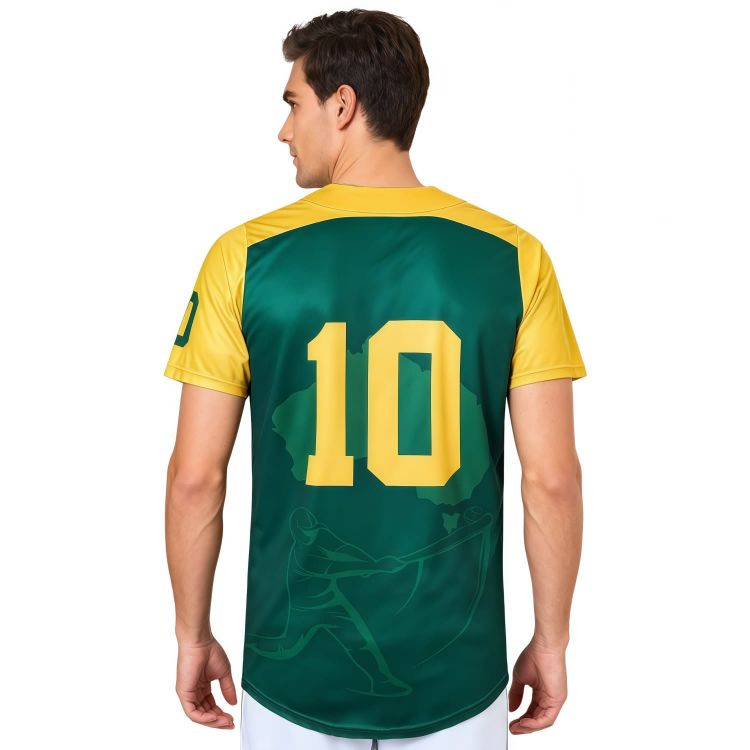 Picture of Men's 100% Polyester Sublimated 2-Button Baseball Jersey