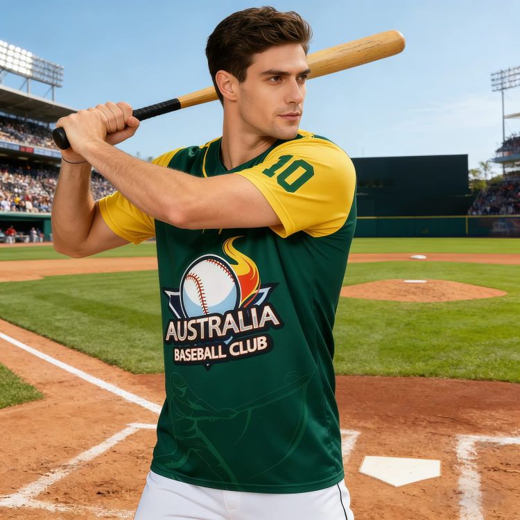 Picture of Men's 100% Polyester Sublimated 2-Button Baseball Jersey