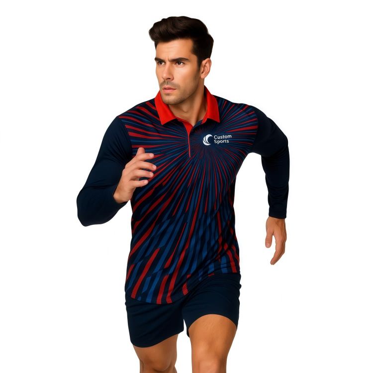 Picture of 100% Poly Micro Mesh Sublimated Sport Long Sleeves POLO