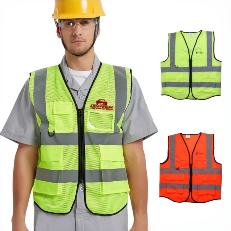 Picture of Unisex Adults Hi-Vis Vest With Reflective Tapes and Functional Pockets