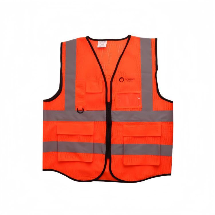 Picture of Unisex Adults Hi-Vis Vest With Reflective Tapes and Functional Pockets