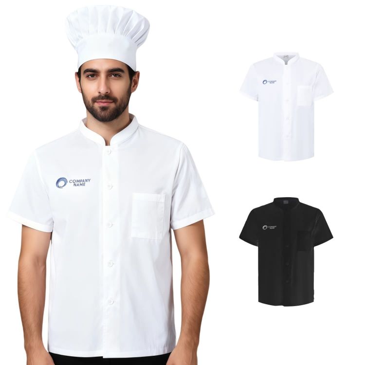 Picture of Classic Short Sleeves Single Breasted Chef Jacket