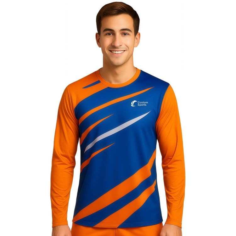 Picture of 100% Poly Milk Silk Sublimated Sports Long Sleeves Shirt