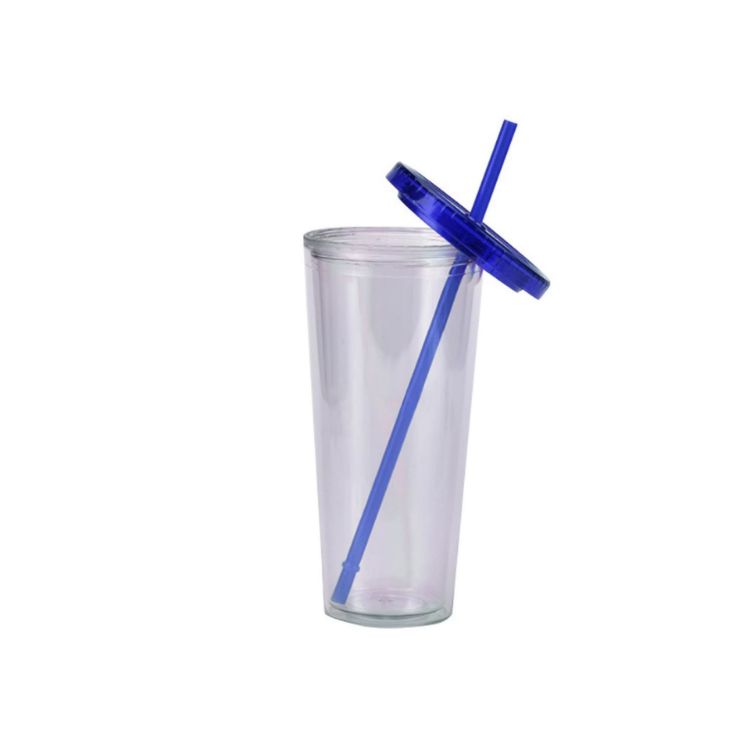 Picture of 24oz Plastic Cups with Lids & Straws