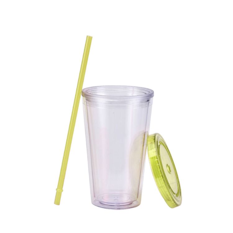 Picture of 16oz Plastic Cups with Lids & Straws